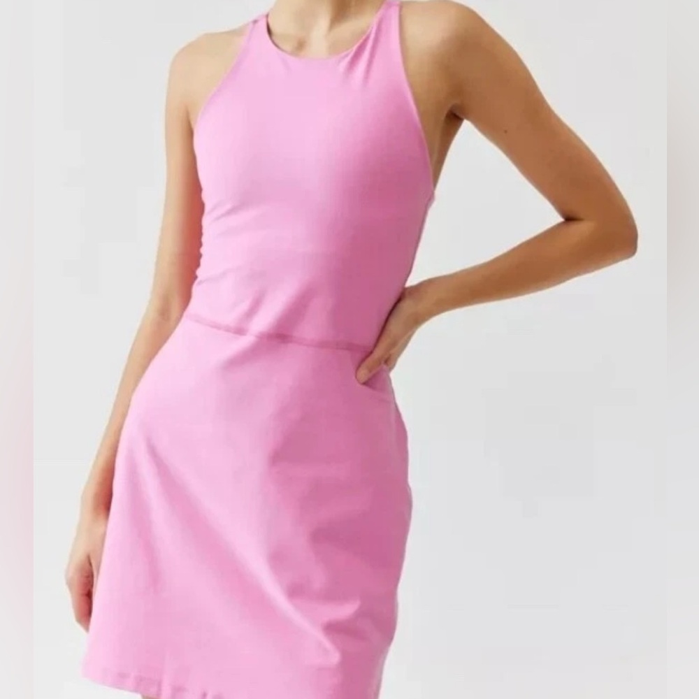 Beyond Yoga Spacedye Refocus Active Dress in Pink Size Large